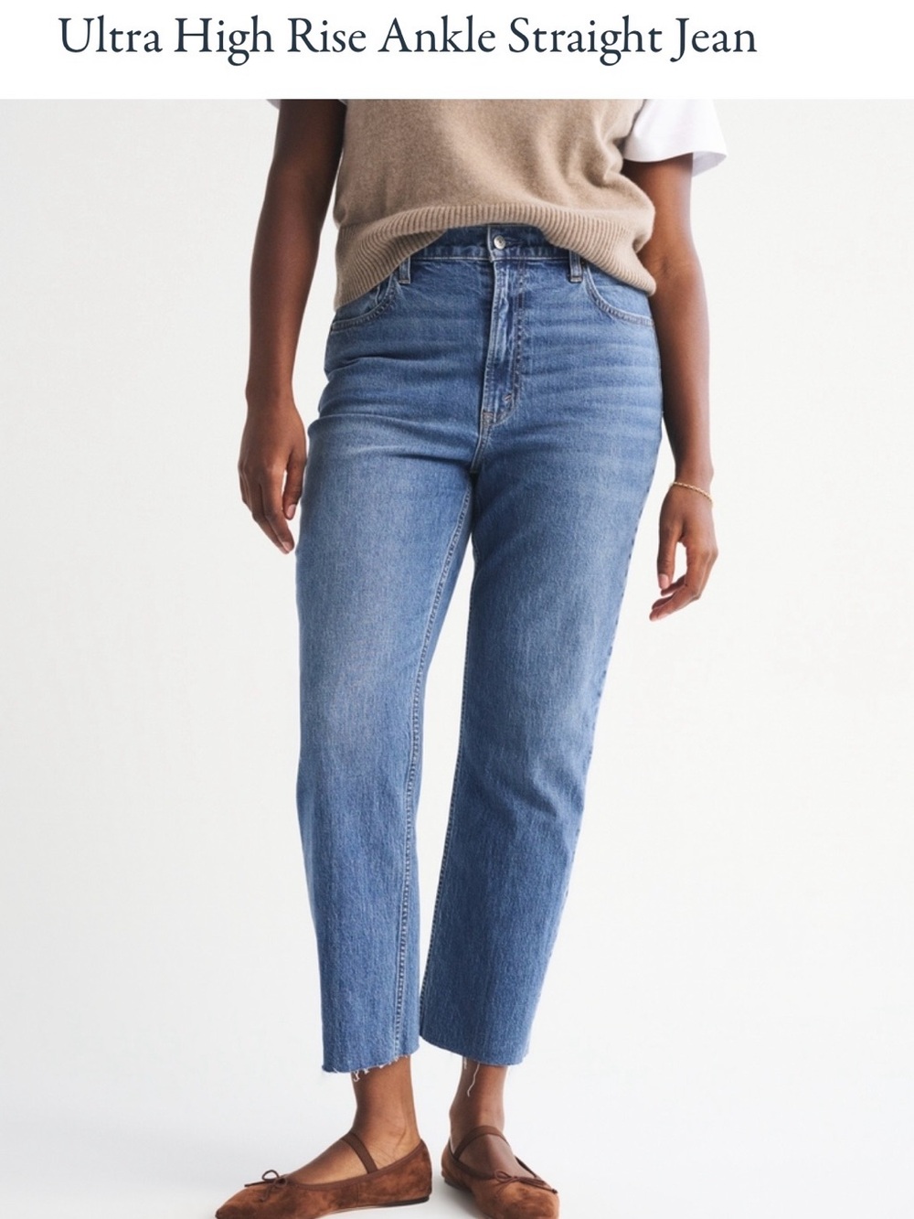 Abercrombie & Fitch Light Blue Ultra High Rise Straight Jeans